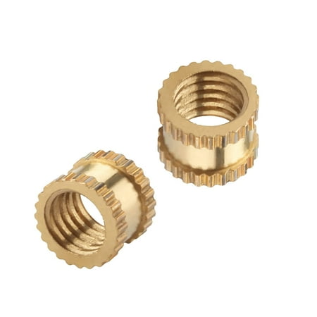 

Yazoeiaing M5x5mm Female Thread Knurled Nuts Hx6mm OD Brass Threaded Insert Embedment Nuts Hydraulic Welded Joint Injection Molding Assortment Kit for 3D Printing Injection Molding 80PCS Q6D-514