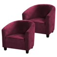 thumbnail image 3 of 2pcs Sofa cover Velvet Tub Chair Cover Couch cover 2pcs red, 3 of 5