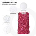 thumbnail image 3 of Rocae Pink Glitter for Men's Basketball Jersey Lightweight and Breathable Athletic Tank Top,Quick-Drying Sports Jersey XX-Large, 3 of 9