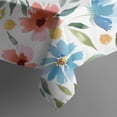 thumbnail image 5 of Pioneer Flower Floral Print Pattern Square Tablecloth,Waterproof Square Table Cover,Wipeable Spillproof Washable Table Cover for Home Kitchen Party Decor 52"x52"(132x132cm), 5 of 6