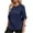 Blue, variant on Womens Plus Size Tops Sexy Glitter Round Neck Sparkly Tees Summer Short Ruffle Sleeve Shirts Party Club Night Blouse Womens Evening Tops
