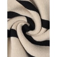 thumbnail image 7 of DARING DIVA Women's Maternity Stretchy Knit Short Sleeve Sweater M Black Beige Striped, 7 of 7