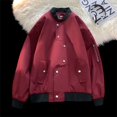 thumbnail image 1 of Chaqueta de béisbol urbana de Hip Hop para hombre, abrigo extragrande de otoño, uniforme universitario para parejas, chaquetas holgadas de estilo Punk universitario, 1 of 5