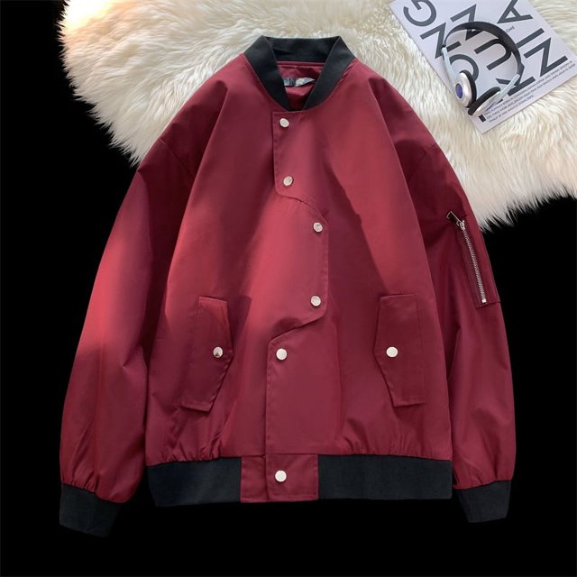 Chaqueta de béisbol urbana de Hip Hop para hombre, abrigo extragrande de otoño, uniforme universitario para parejas, chaquetas holgadas de estilo Punk universitario