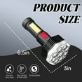 thumbnail image 2 of HIBIBUD Flashlights High Lumens,Smart Electronic Display Led Flashlight,9-Core Wick Rechargeable Flashlights,Black2, 2 of 7