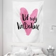 thumbnail image 1 of Valentines Day Decor Tapestry, Be My Valentine Quote with Romantic Cartoon like Heart Love Image , Wall Hanging for Bedroom Living Room Dorm Decor, 60W X 80L Inches, Pink and Black, by Ambesonne, 1 of 2