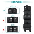 thumbnail image 4 of Interruptor de ventana eléctrica del lado delantero izquierdo Unique Bargains Interruptor de control de ventana para Nissan Titan 5.6L V8 2008-2014 No.254017S200, 4 of 7