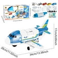 thumbnail image 2 of Car Toys Set with Transport Cargo Airplane Toys- 32.6x22.4 Inch Play Mat,6 Mini Fire Trucks/Construction Vehicle Toys,1 Large Plane,11 Road Signs,Truck Toys Gift for 3 4 5 6 Years Old Boys Kids, 2 of 6