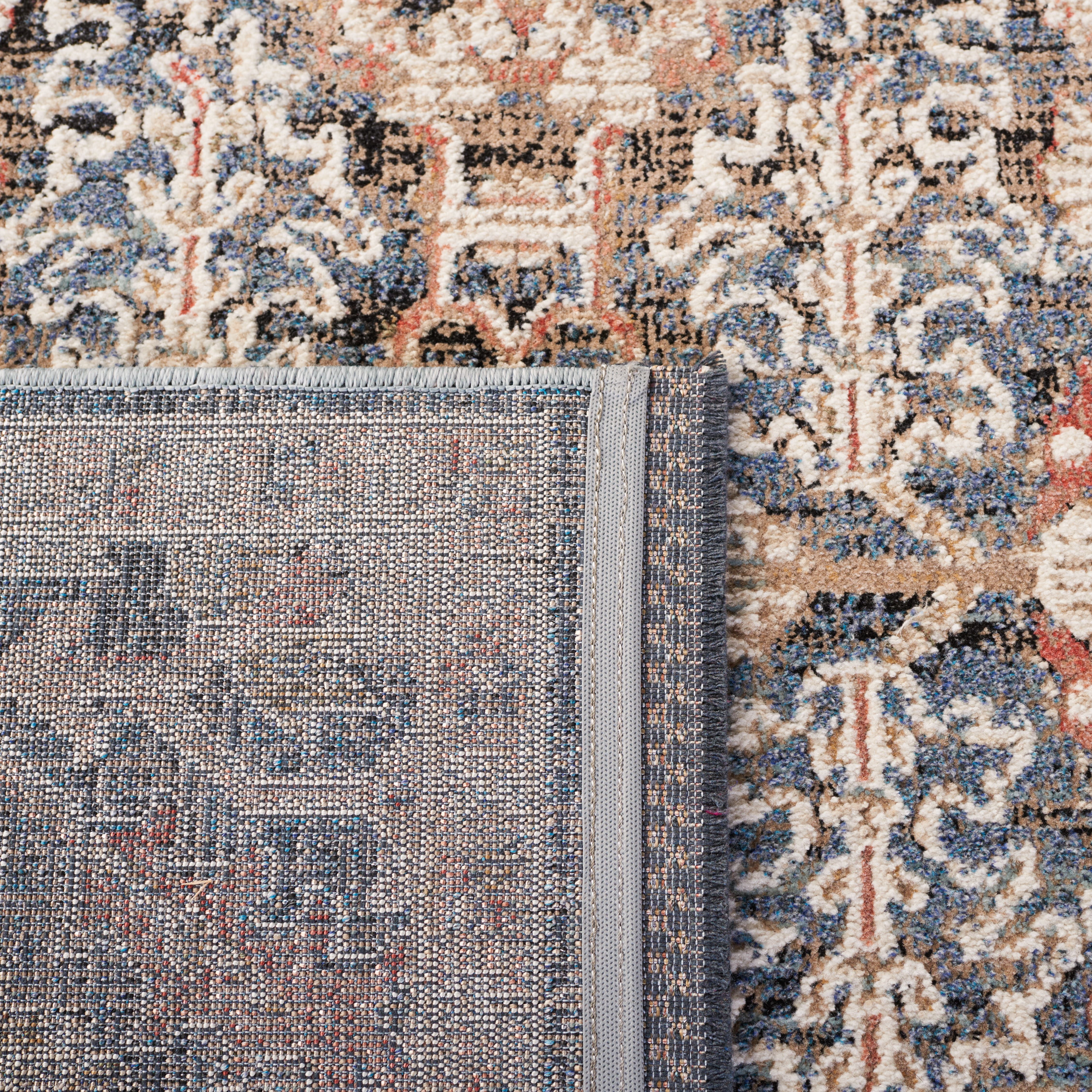 SAFAVIEH Vivaldi Jules Abstract Area Rug, Blue/Ivory, 6'7" x 6'7" Square