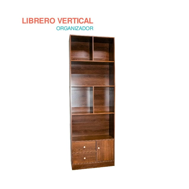 Estante Librero Moderno Repisas Mueble Organizador cafe 6.49 pulg Pido Todo EPL01WH-D1