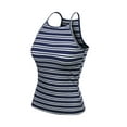 thumbnail image 3 of Made by Olivia Women's Basic High Halter Neck Sleeveless Ribbed Racerback Tank Top, 3 of 4