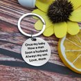 thumbnail image 2 of To My Son Gifts from Mom Keyring Wedding Gift for Bridegroom Inspirational Keyring for Son Once My Baby Now a Man Soon A Husband Always My Son Love, Mom Keychain Engagement Gift Keyring for Him, 2 of 4