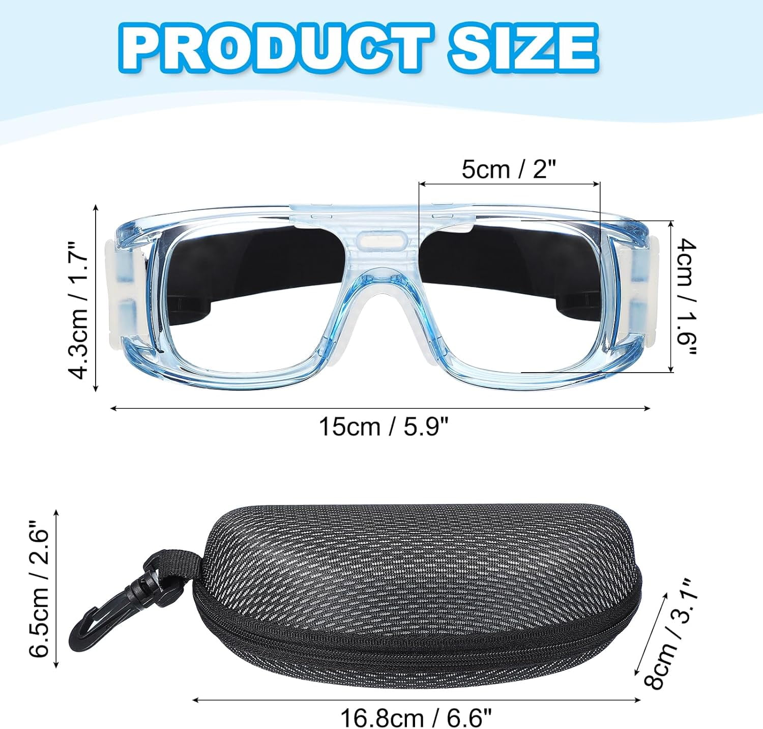Adjustable Professional Sports Goggles, Unisex Safety Glasses Outdoor Sports Protective Eyewear