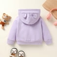 thumbnail image 4 of Younger Tree Baby Girl Hoodie Clothes Fall Winter Long Sleeve Zip Fleece Jacket Coat with Pocket for 2-3T, 4 of 7