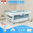 thumbnail image 4 of 51 inch Foldable Bathtub, Bathtub for Adult,Large Collapsible Tub with Flip-up Handle,Freestanding Surround Collapsible Bathtub,No Lid,Hot Bath,Ice Bath, 4 of 8