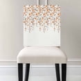 thumbnail image 3 of Flower Orange Chair Covers Set of 1 Grey Cherry Blossoms White Background Chair Back Covers Stretch Removable Washable Slipcovers Protector for Dining Room Kitchen Party Decor, 3 of 5