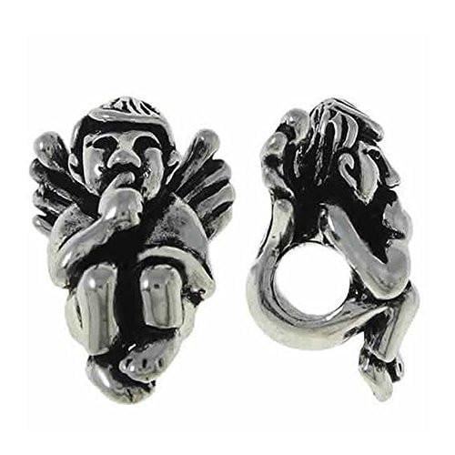 Guardian Angel Charm Bead Spacers For Snake Chain Charm Bracelet