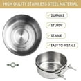 thumbnail image 6 of Darzheoy Bird Feeding Dish Cups, Stainless Steel Bird Feeder Parrot Food Water Bowls with Clamp, Bird Cage Water Bowl for Bird Parrot cockatiel Conure Budgies Parakeet Small Animal, 6 of 6