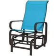 thumbnail image 6 of Spaco Gliding Lounger Chair with Lightweight Metal & Mesh Construction, Single Rocker for Outdoor as Backyard, Lawn, Garden, Blue, 6 of 11