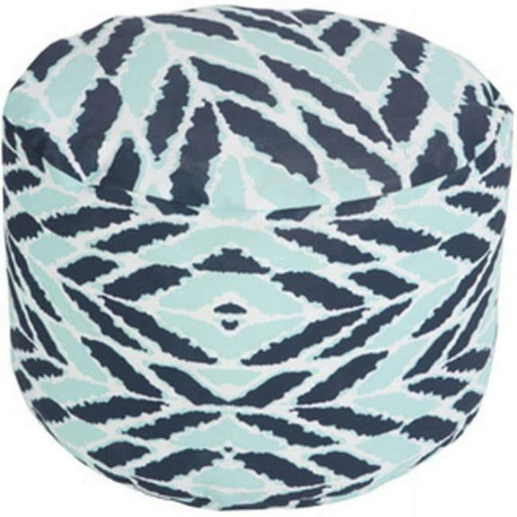 Surya Rug Round Cobalt Pouf 20 x 13 in. - Cobalt Bijou Blue