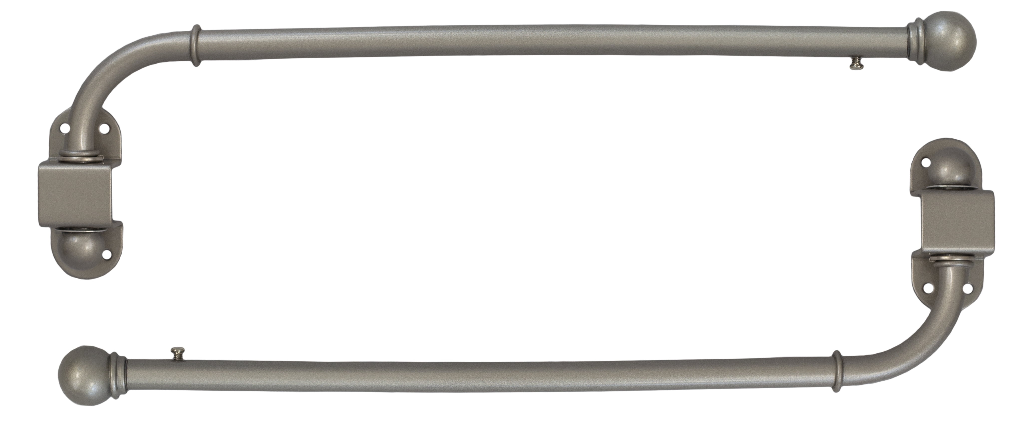 Urbanest 1/2” Adjustable Wall Mounted Swing Arm Rods 14"24", Pewter