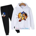 thumbnail image 5 of Conjuntos de ropa con capucha y pantalones de Sonic para niños y niñas, trajes de disfraces de Sonic de América, 5 of 5