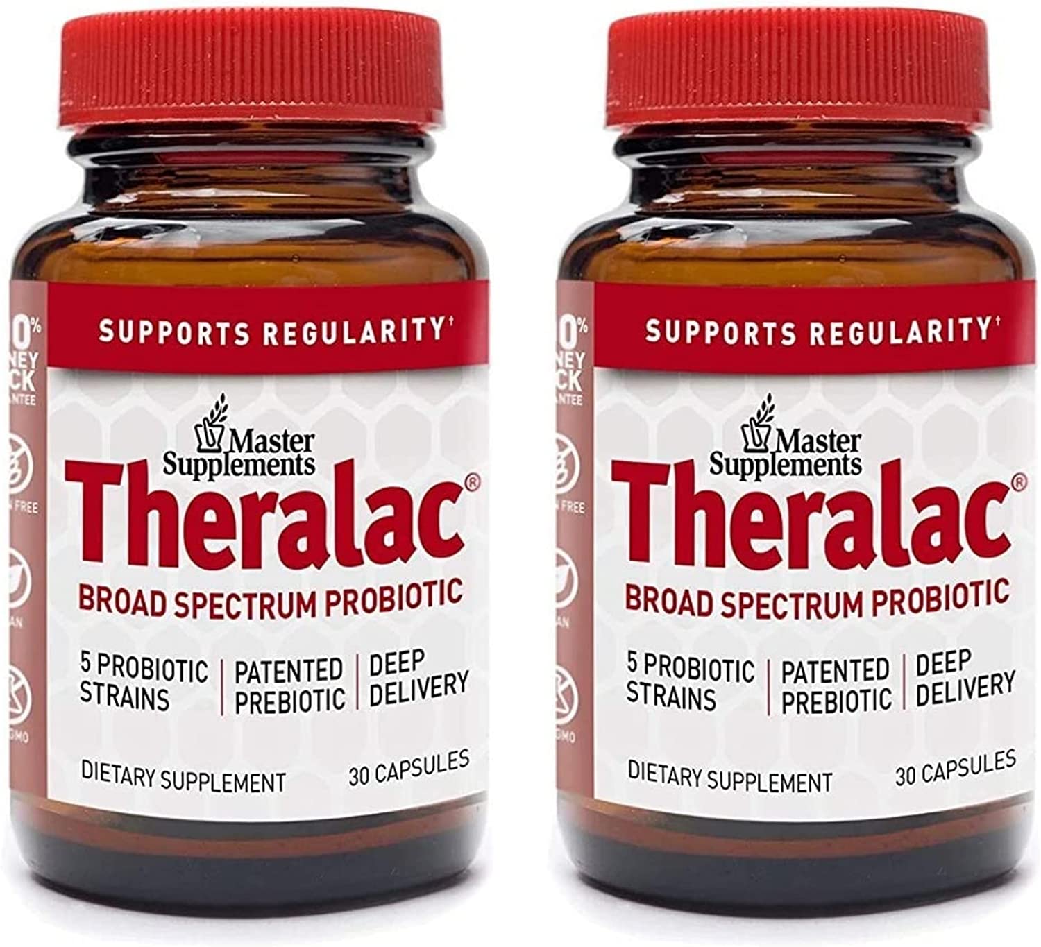 Master Supplements 30 Capsules, Pack of 2 MultiStrain Probiotic for