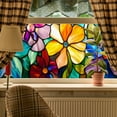 thumbnail image 6 of Stained Glass Window Film, Flower Static Cling Window Privacy Film Decorative UV Sun Blocking Non-Adhesive Glass Window Covering for Home Bathroom, 6 of 9