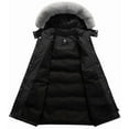 thumbnail image 3 of KVE Women's Winter Thicken Puffer Coat Warm Snow Jacket with Faux Fur Removable Hood Black XX-Large, 3 of 7