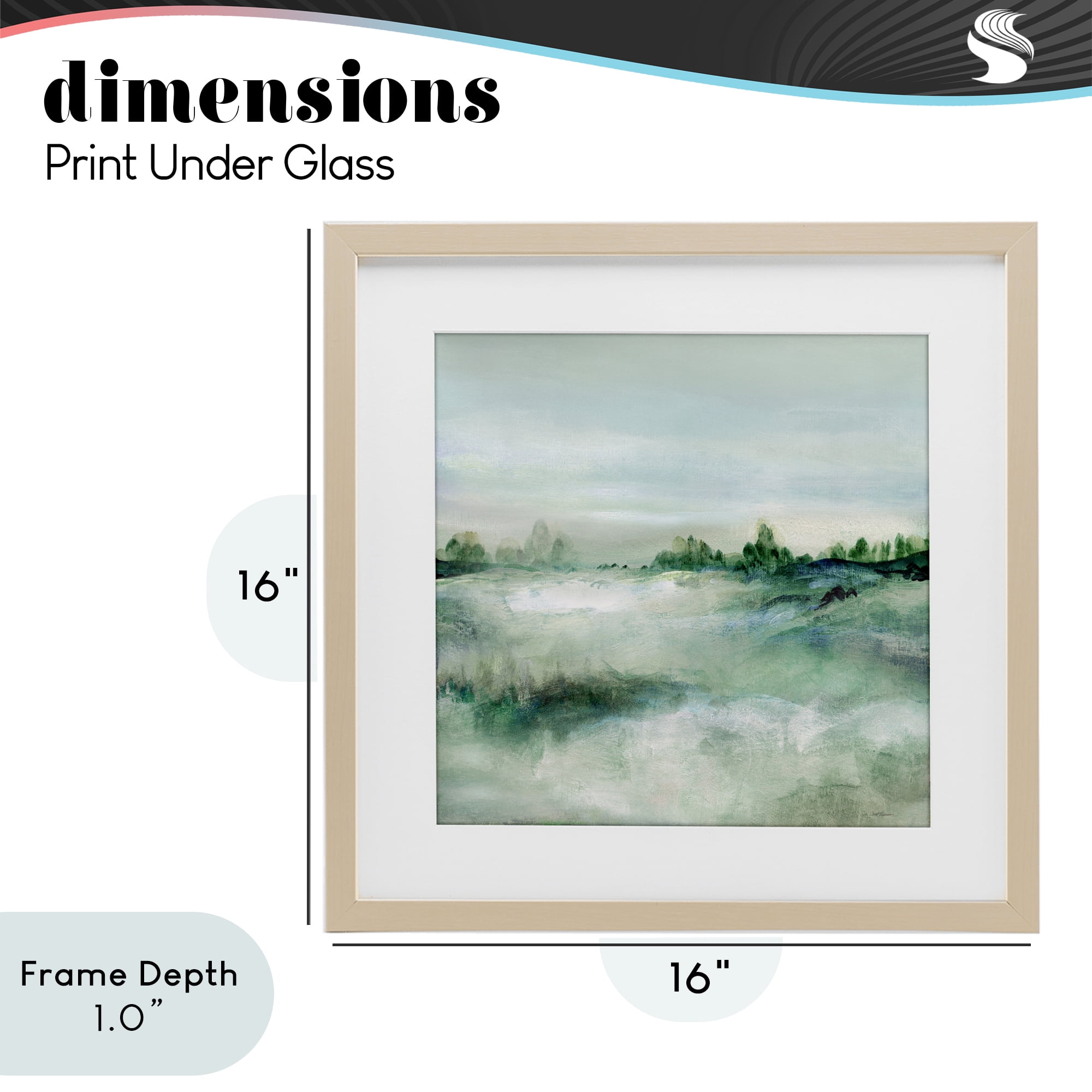 Stupell Industries Far Reaching Meadow Birch Framed Print Under Glass, design by Carol Robinson
