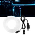 thumbnail image 3 of Retrok Car Interior Strip Light 4m/13.1ft 12V Remote Control Auto Inside Ambient Light 7 Color Universal RGB Dash Light Waterproof Car Neon Light Décor Flexible for Car Auto, 3 of 11