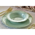 thumbnail image 5 of " OCCASIONS " 240 Plates Pack,(120 Guests) Heavyweight Premium Disposable Plastic Plates Set -120 x 10.25'' Dinner + 120 x 7.5'' Salad / Dessert (Rochelle Seafoam / Mint and Gold), 5 of 6