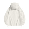 thumbnail image 3 of UPF 50+ Sun Protection Jacket for Men Hooded Long Sleeve Zipper Lightweight Quick Dry Windbreaker Athletic Tops with Pockets Beige XXL, 3 of 9