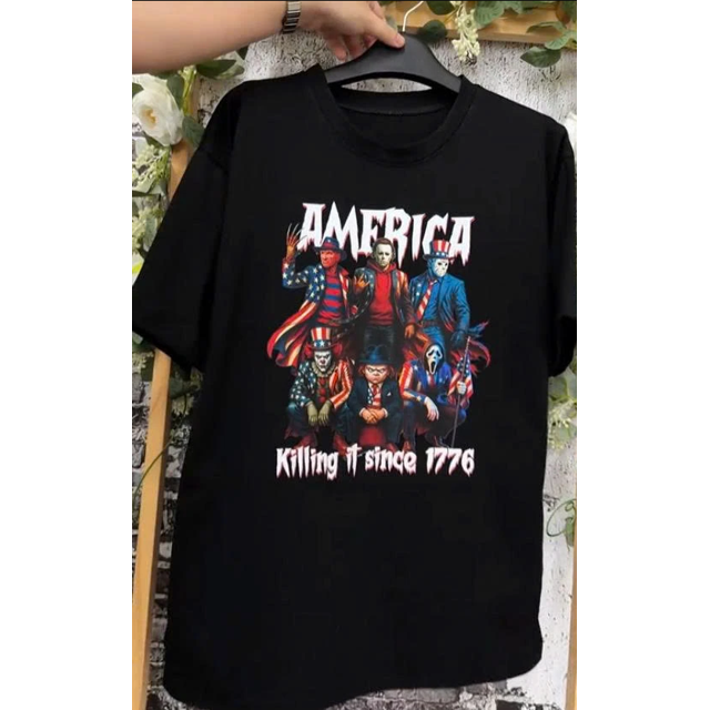 Gangster Killer america Shirt, america Killin it Since 1776 Shirt, 4th of July , Fourth of July Tee, Killer independence Day