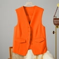 thumbnail image 4 of Dwaogom Women's Fully Lined Button V-Neck Economy Dressy Suit Vest Waistcoat Sleeveless Waistcoat Top Blazer Suit Coat, 4 of 6