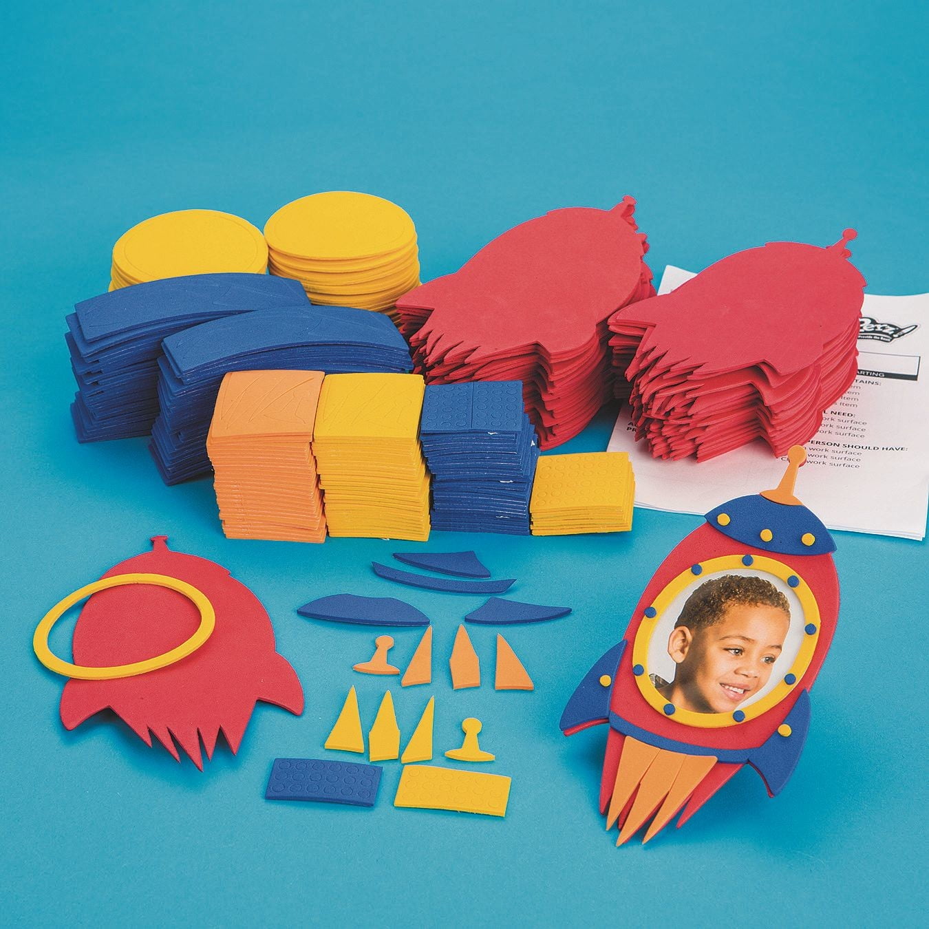 Blast Off Rocket Frame Craft Kit (Pack of 48)