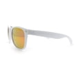 thumbnail image 6 of Mens Iconic Hipster Horn Rim Plastic Sunglasses [White - Red Mirror], 6 of 8