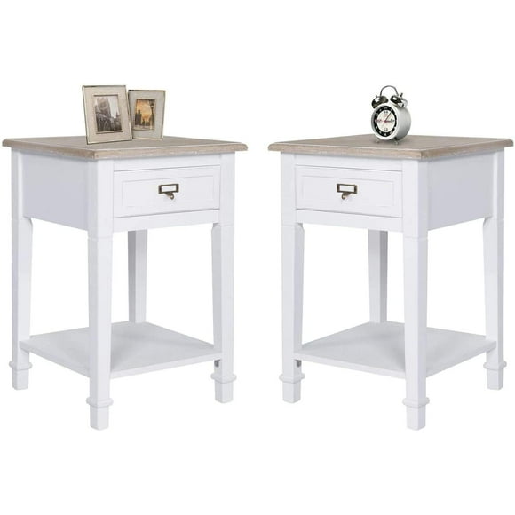 White End Tables Com, White Accent Table With Drawer