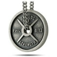 thumbnail image 2 of Men's Stainless Weight Plate with Antique Finish-Phil 4:13 by Shields of Strength, 2 of 4