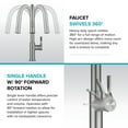 thumbnail image 4 of Kraus KPF-2840MB Torak 1.8 GPM Single Hole Pull Down Kitchen Faucet - Black, 4 of 7