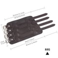 thumbnail image 7 of EHJRE Mens PU Leather Wide Cuff Wrap Gauntlet Wristband Fastening Arm Cuff Adjustable Brown B, 7 of 7