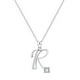 thumbnail image 1 of 26 Initial Alphabet Shape Rhinestone Collar para Mujeres Collares para Mujeres A Z 26 Alphabet Initial Silver Collares para Mujeres Niñas, 1 of 4