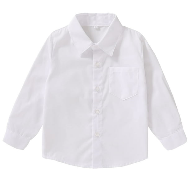 MAMAMI Toddler Baby Boys Dress Shirts Long Sleeve Button Down Shirt for