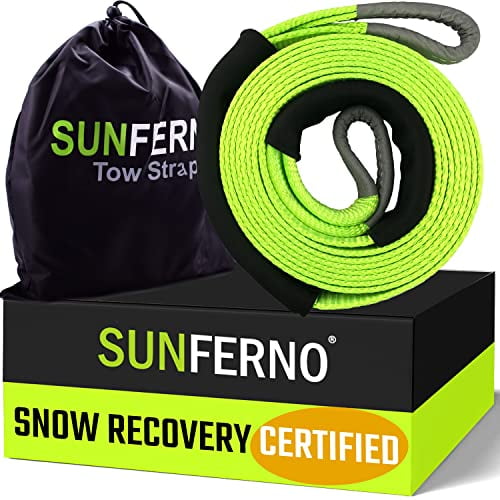 Recovery Towing Strap 3Inch 20ft Tow Rope with Storage Bag Snatch Strap Green Recovery Towing Strap 3Inch 20ft Tow Rope with Storage Bag Snatch Strap Green