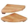 thumbnail image 4 of Dayesque 2-Pack Natural Wood Corner Wall Shelves with Curved Design, Multi-Level Display for Home Storage and Decorative Organization, 4 of 9