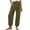 Army Green, variant on Womens Baggy Wide Leg Pants Casual Elastic Waisted Palazzo Harem Pants with Pockets Gray,XL