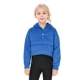 thumbnail image 6 of Girls Clothes Girls' Hoodies Sweatshirts with Pocket Fleece Warm Half Zipper Pullover Crop Top Long Sleeve Sweater for Teen Girls 6-12 Y, 6 of 7