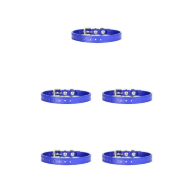 Youkk 1/2/3/5 Col de Chat Durable et Durable - pour une Expérience Sans Souci Whelping Col Nouveau-Né Doggy Whelping Col Réglable Bleu Foncé 5PCS