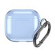 thumbnail image 1 of Funda Protectora Transparente Con Mosquetón TPU para Airpods 4 (Transparente) Azul, 1 of 5