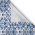 thumbnail image 3 of Ambesonne Blue Kitchen Curtains, Indigo Victorian Design, 55"x39", Petrol Blue Turquoise, 3 of 3